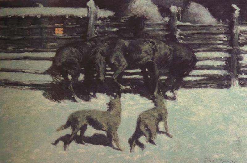 Frederic Remington The Call for Help (mk43) china oil painting image